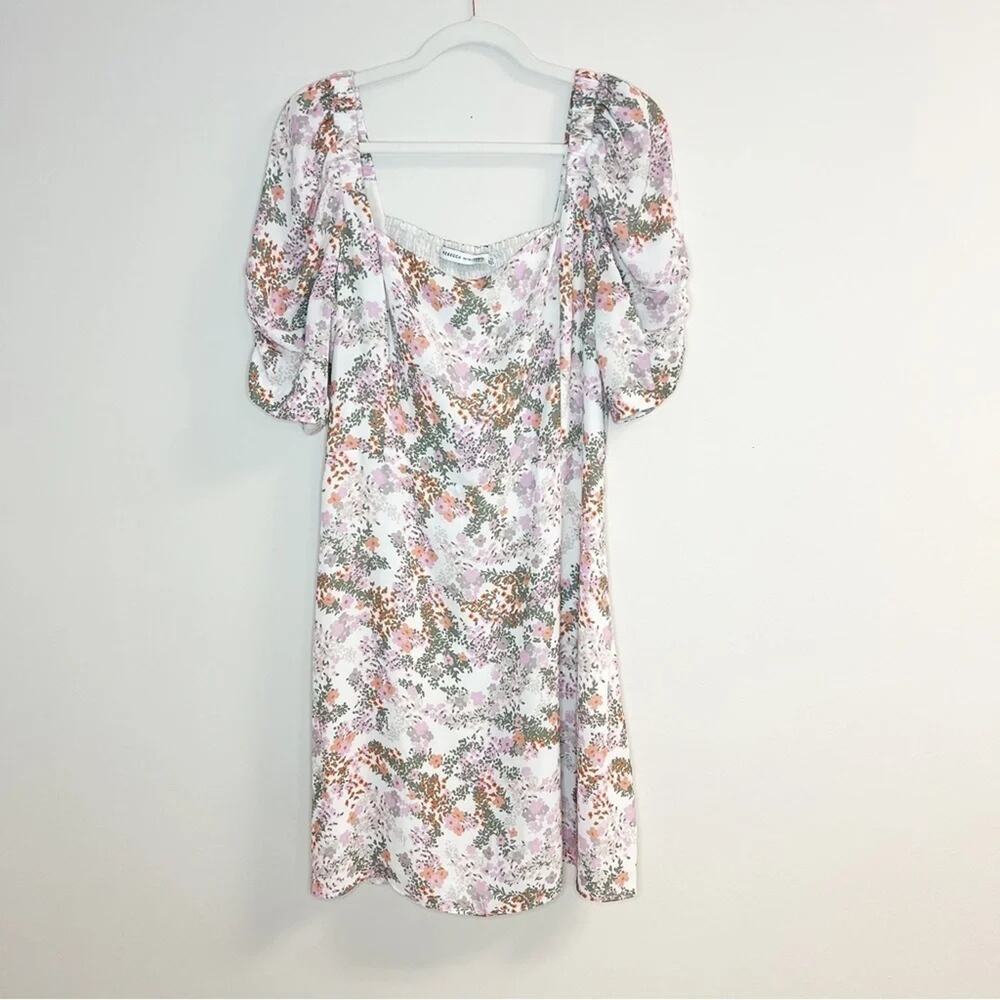 Rebecca Minkoff Floral Short Sleeve Mini Dress Size XL - Picture 4 of 11